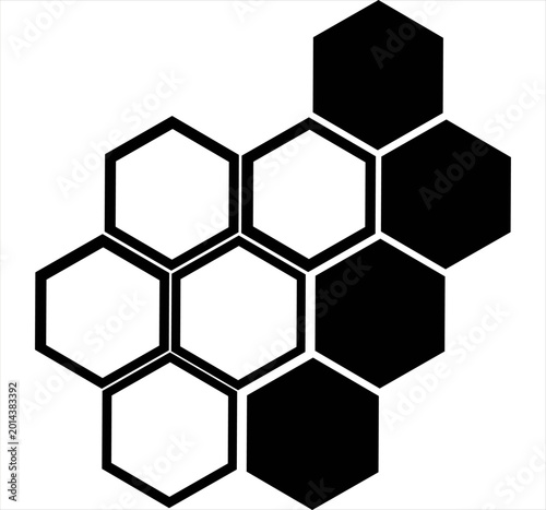 Honey Comb Line Fill Style Icon