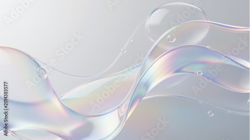 Fényképezés Iridescent Liquid Wave Closeup Detail.