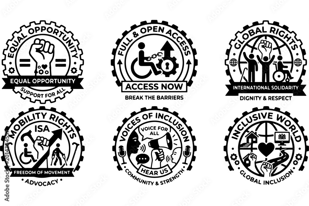 Obraz premium Accessibility Advocacy Banner Vector Illustration Pack
