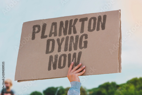 Tableau sur toile "Plankton Dying Now" Warming seawater kills phytoplankton undermining the entire ocean food web