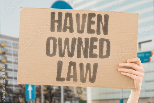 Obraz na płótnie "Haven Owned Law" Offshore tax havens operate under laws specifically designed to attract wealth