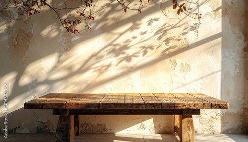 Golden light illuminates rustic simplicity