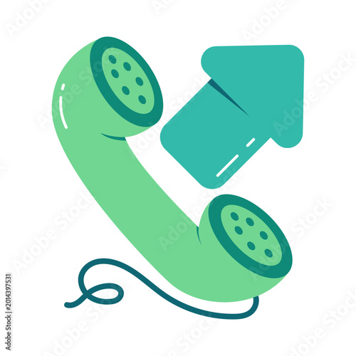 Slika na platnu Editable design icon of outgoing call
