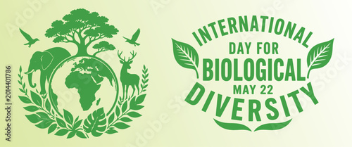 International Day for Biological Diversity logo and illustration