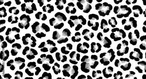 Black and white leopard animal print pattern
