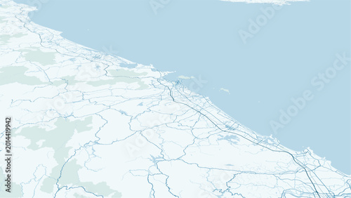 Cuadro en lienzo Modern minimalist vector map of Da Nang, Vietnam