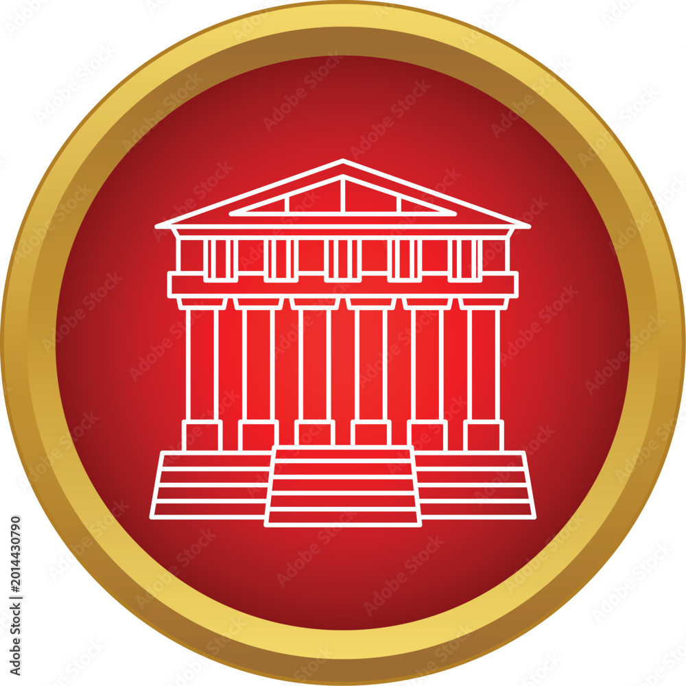 Fototapeta premium Ancient parthenon building icon representing historical architecture and culture
