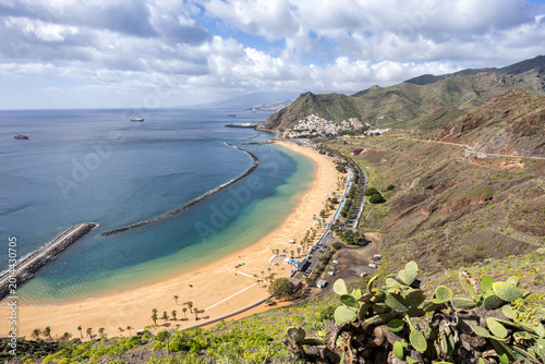 Tenerife island Playa de las Teresitas beach sea vacation in San Andres, Spain