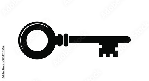 Bild auf Leinwand Classic key shape black silhouette high quality professional
