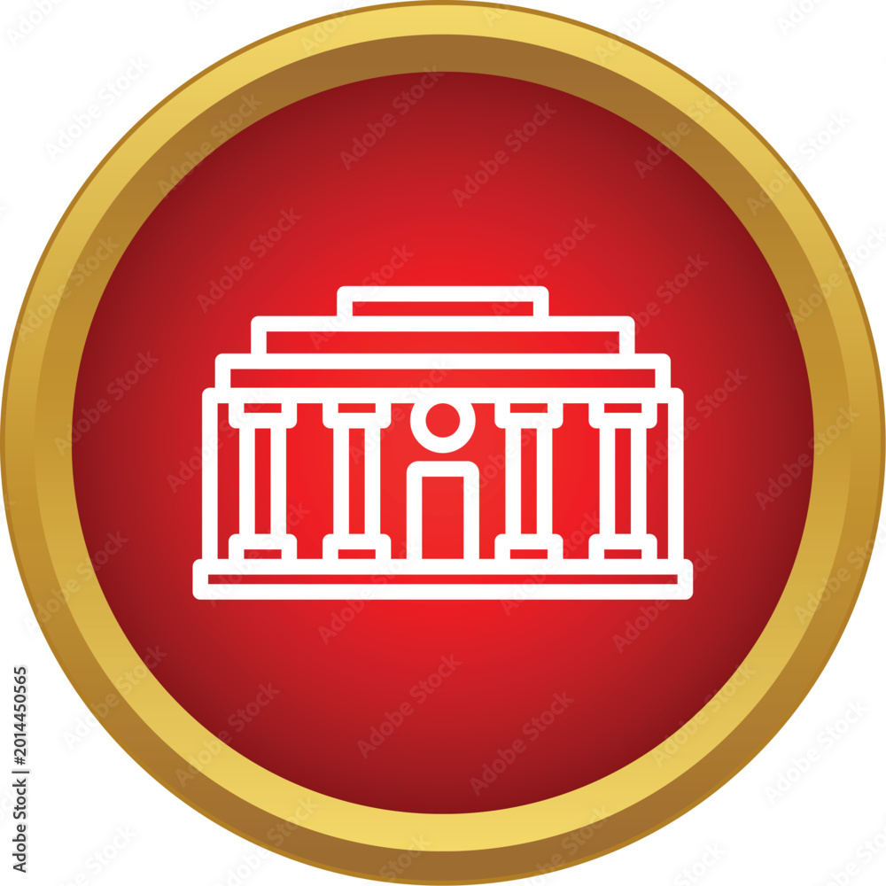 Naklejka premium Neoclassical building with columns representing official structures or institutions