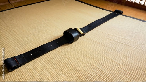 Karate Belt on Tatami Mat