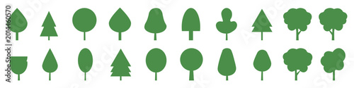 Photos Tree green icon collection