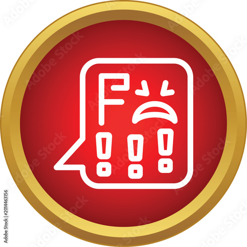 Obraz na płótnie Speech bubble icon showing foul language with a red background