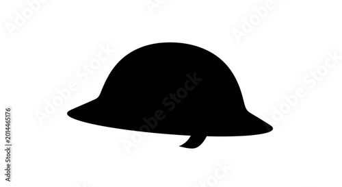 Photos Helmet representing historical military headgear is displayed as a bold silhouette to signify protection, tradition, and wartime defense