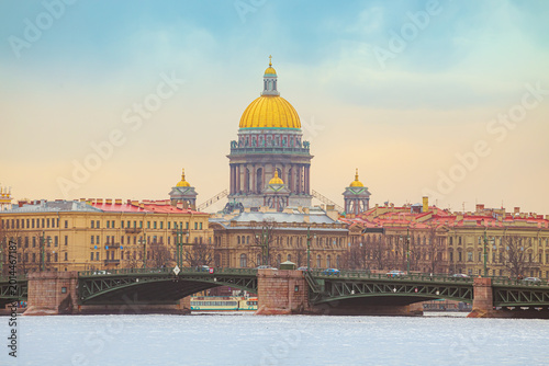 Photography Magnificent view of the Neva, St