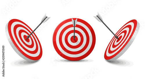 Konstfotografi Perfectly hit targets showcase unwavering focus and strategic success, illustrat