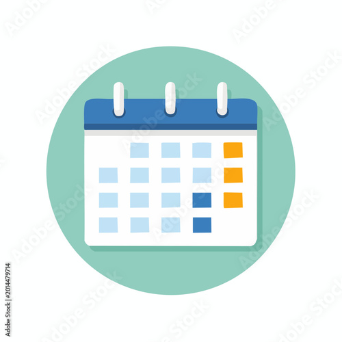 Calendar Icon - Date Planner, Schedule Reminder, Time Management Concept