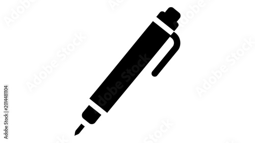 Vászonkép Surface hardness testing pen icon isolated on white background