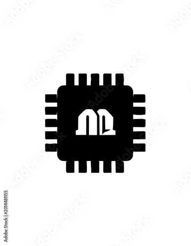 Bild auf Leinwand Microchip Electronic Circuit Board Component.