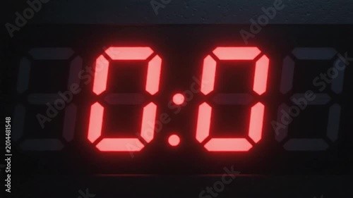Countdown timer glitch in VSRExport showing a red number display in a dark setting with a focus on digital numbers