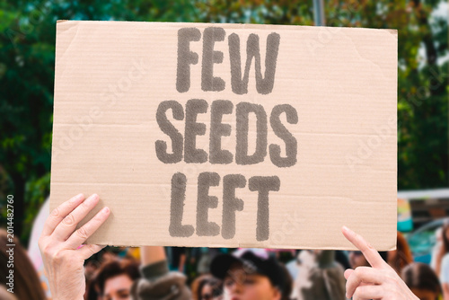 Canvastavla "Few Seeds Left" A shrinking number of crop varieties now supplies global food production