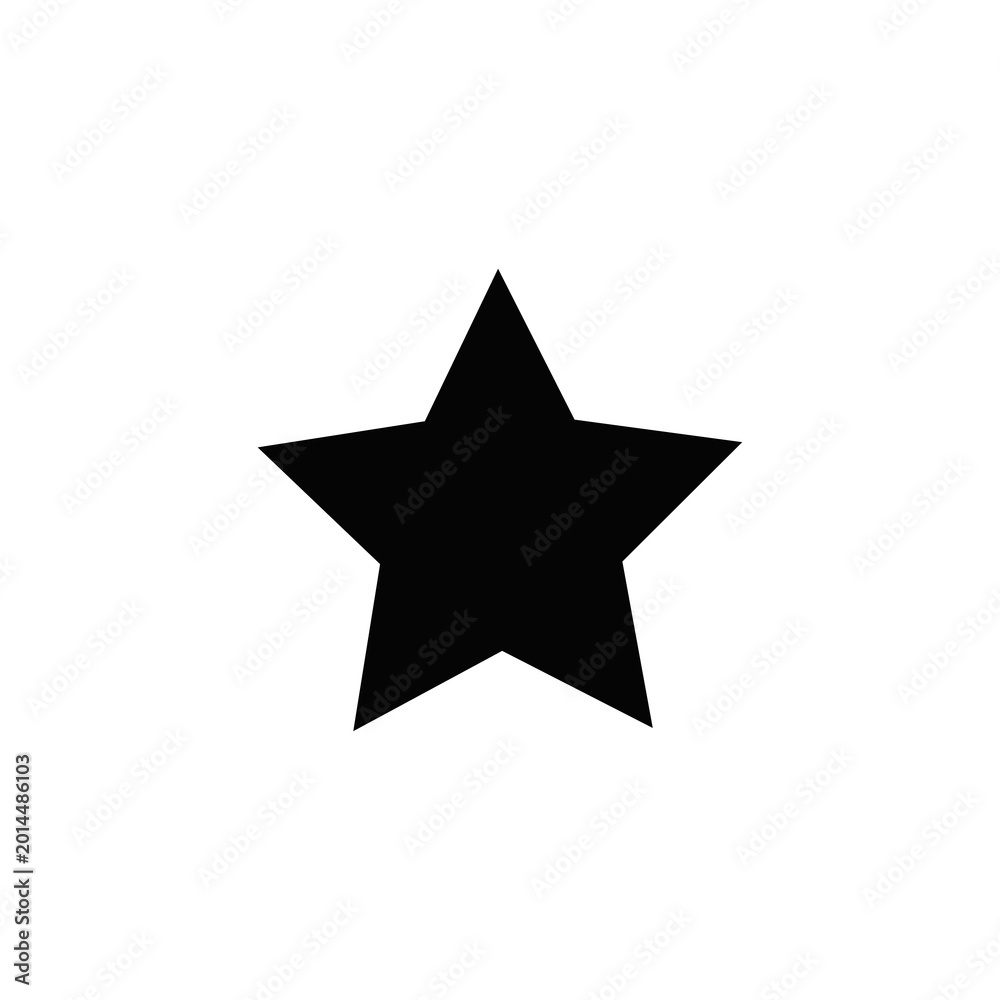 Fototapeta premium Black and white star icon. Sign of success. Symbol of appreciation