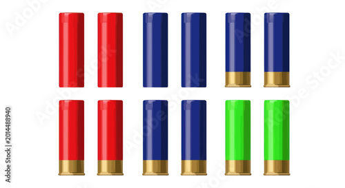 Bild auf Leinwand Colorful Shotgun Shells - Ammunition for Hunting and Sport Shooting