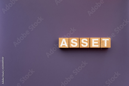 Business concept of  represented on wood blocks. Ideal for marketing and promotional content.