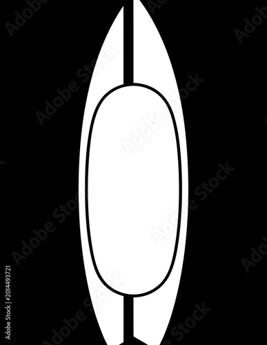 Φωτογραφία Surfboard Top View Illustration Design.