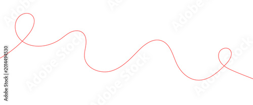 Foto Minimalist pink scribble line vector, continuous hand drawn wavy stroke, abstrac