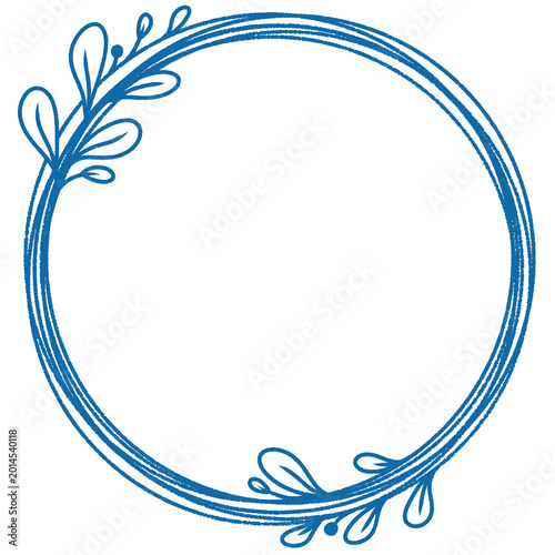 blue floral frame light blue