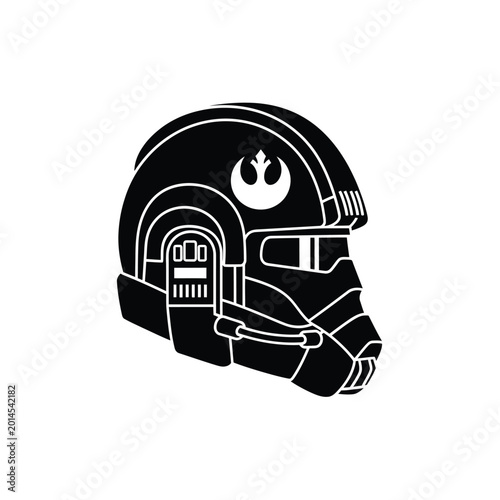 Bild auf Leinwand Black Star Wars Rebel Pilot Helmet.