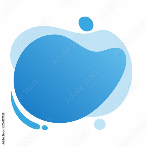 Abstract Blue Fluid Shape with Gradient