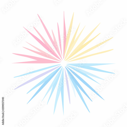 Abstract Starburst with Pastel Colors