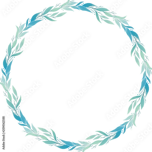 round frame with flowers