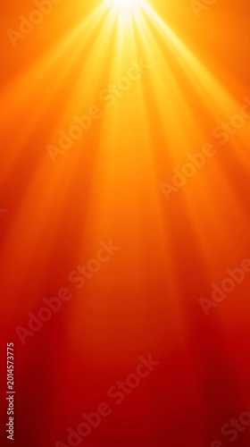Sunlight rays bursting through warm orange haze at golden hour