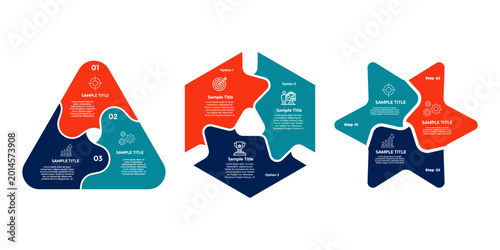 Cuadro en lienzo Vector triangle element for infographic set