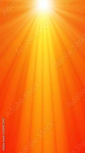 Sunlight rays bursting through warm orange and yellow gradient background