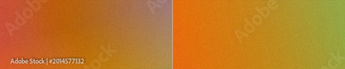 Fotografie Two narrow horizontal gradient panels in fiery orange, red, and green hues with fine grain add energetic, modern flair for banners, web headers, or social graphics