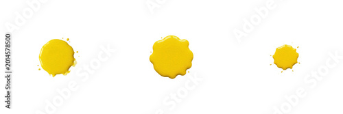 Slika na platnu Bright Yellow Star Polygon Shapes PNG Set, Abstract Geometric Design Icons, Isol