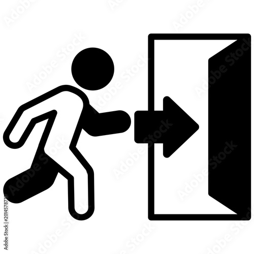 Εκτύπωση καμβά Evacuation Icon