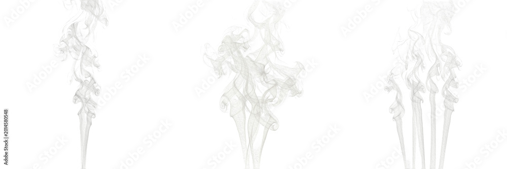 Fototapeta premium Ethereal White Smoke Wisps PNG, Soft Isolated Vapor Fog, Realistic Transparent Steam Swirls for Clean Design, Transparent Background.
