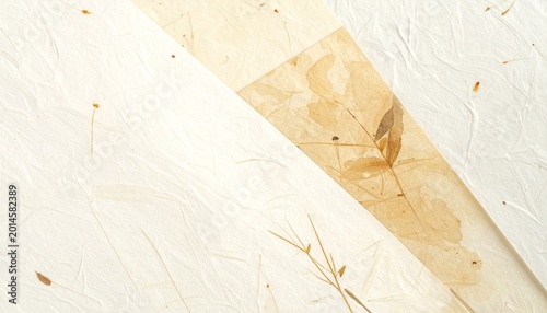 Traditional Japanese Washi Paper Texture Background with Fibrous Handmade Paper Surface and Subtle Natural Grain
