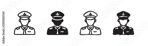 Photos Police officer or security guard icon set