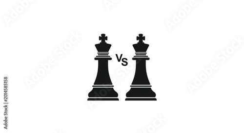 Foto Chess kings standing in opposition represent a strategic battle of wits and leadership between two powerful rivals competing for ultimate dominance in a high stakes environment