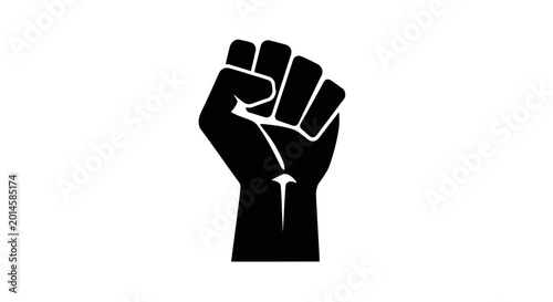 Photos Fist raised in a powerful silhouette represents unity, strength, and the ongoing fight for social justice within modern society