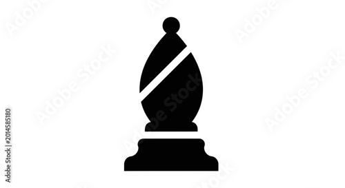 Foto Chess bishop icon depicts a strategic gaming piece representing intelligence and tactical thinking within a competitive board game setting for educational materials