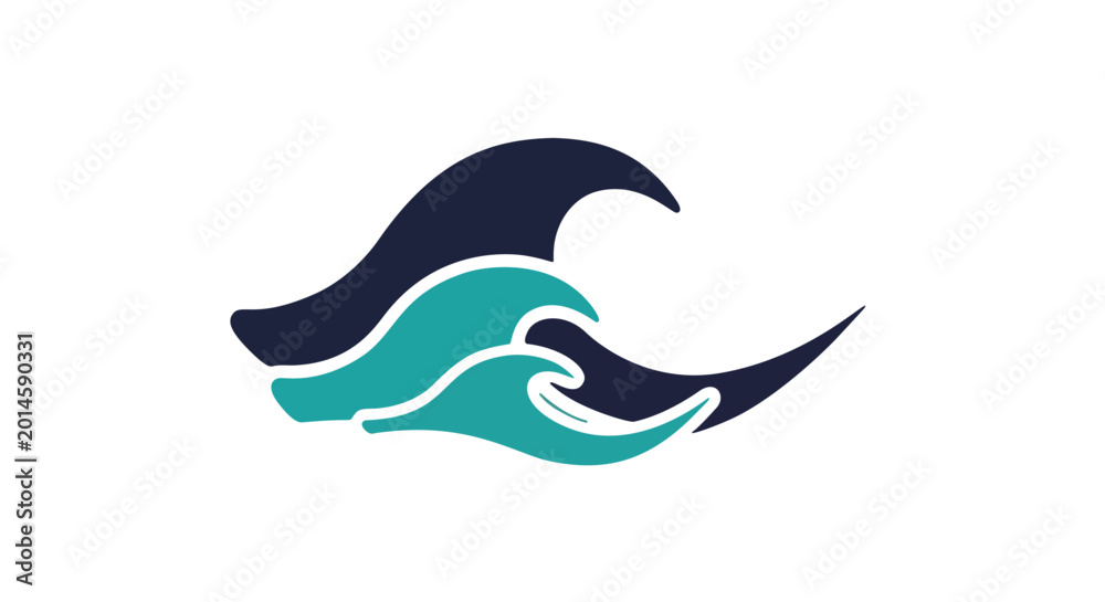 Fototapeta premium vector illustration of a wave