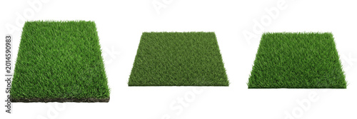 Fresh Lawn Turf, Artificial Grass Carpet, Landscape Design Element, Soccer Field Texture, Garden Sod Piece.