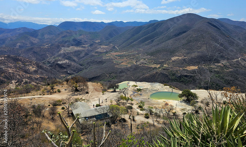 Valokuva Hierve el Agua in Oaxaca, Mexico are petrified waterfalls, formed by calcium car